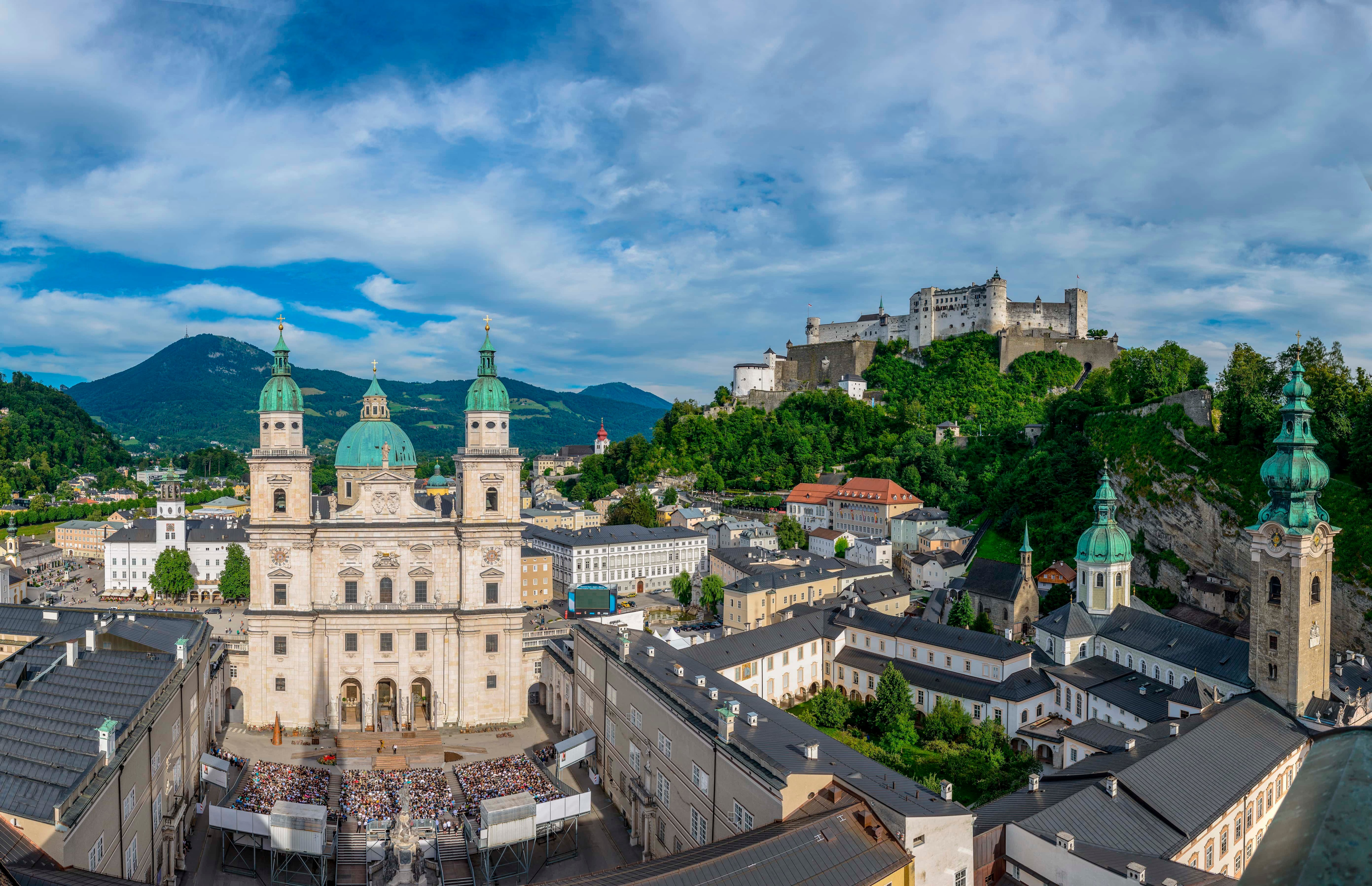 Foto aérea de Salzburgo, Austria.  EFE/Günter Bretiger
